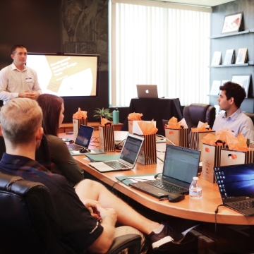 Sales team meeting