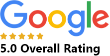 5-star overall rating on Google